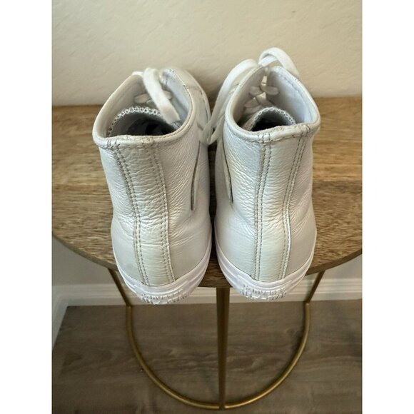 Converse Chuck Taylor All Star Hi White Leather Iridescent Unisex 9.5 ,M-557950C - Picture 3 of 16